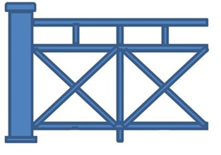 Столбы 100х100 мм 3D фактура. Вариант N2