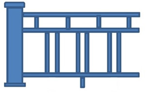 Столбы 100х100 мм, текстура. Вариант N3