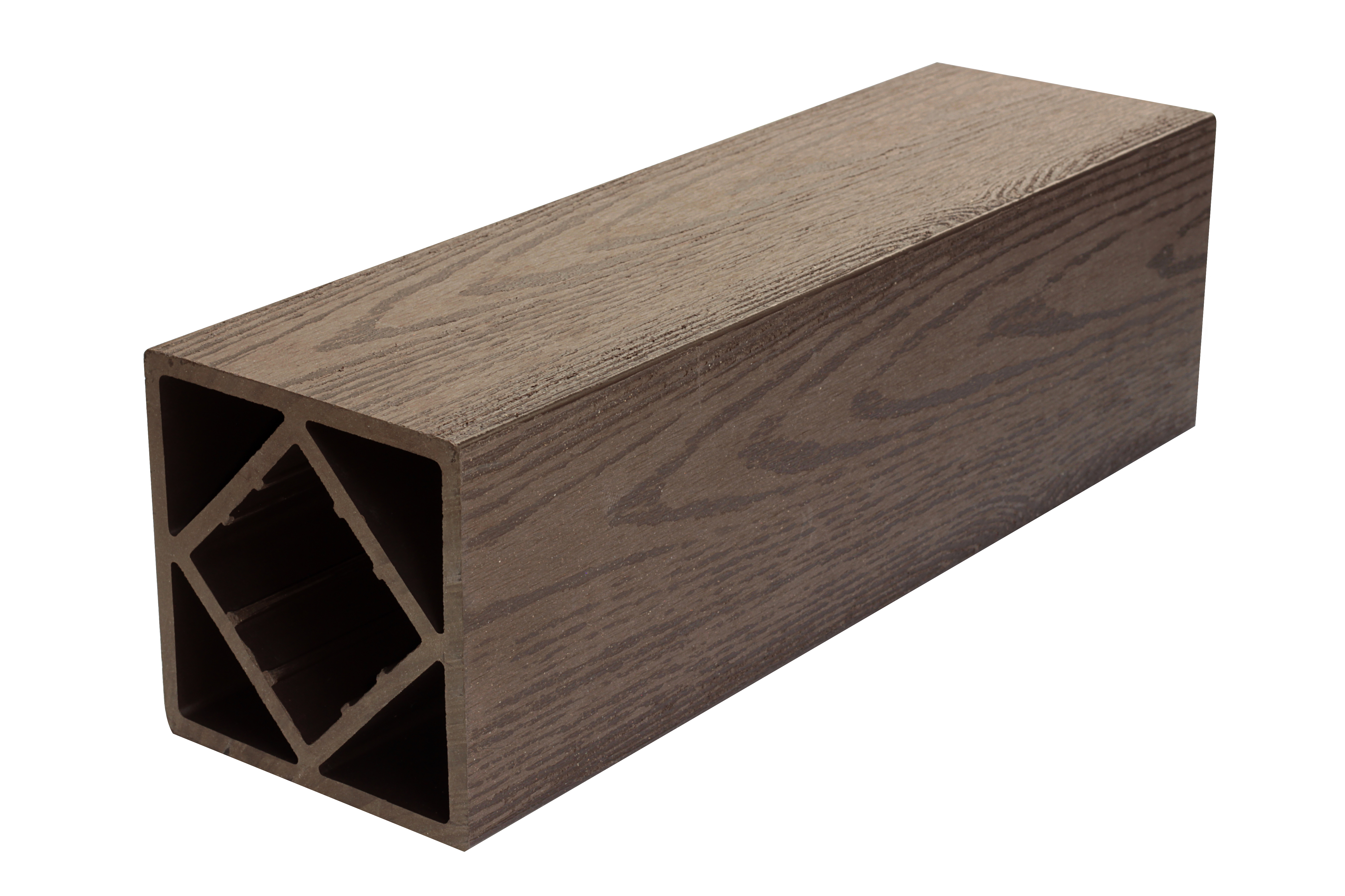 Столб опорный ДПК 120х120 Текстура дерева