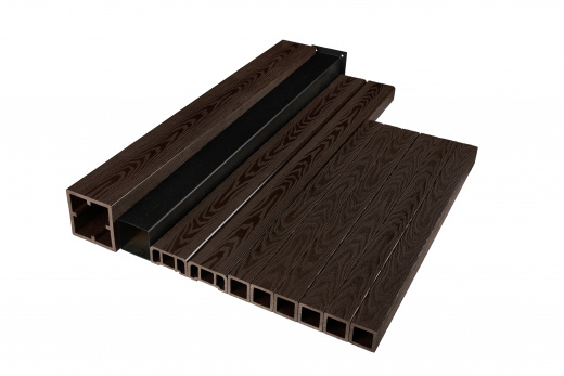 Перила ДПК 92х45 3D тиснение Венге