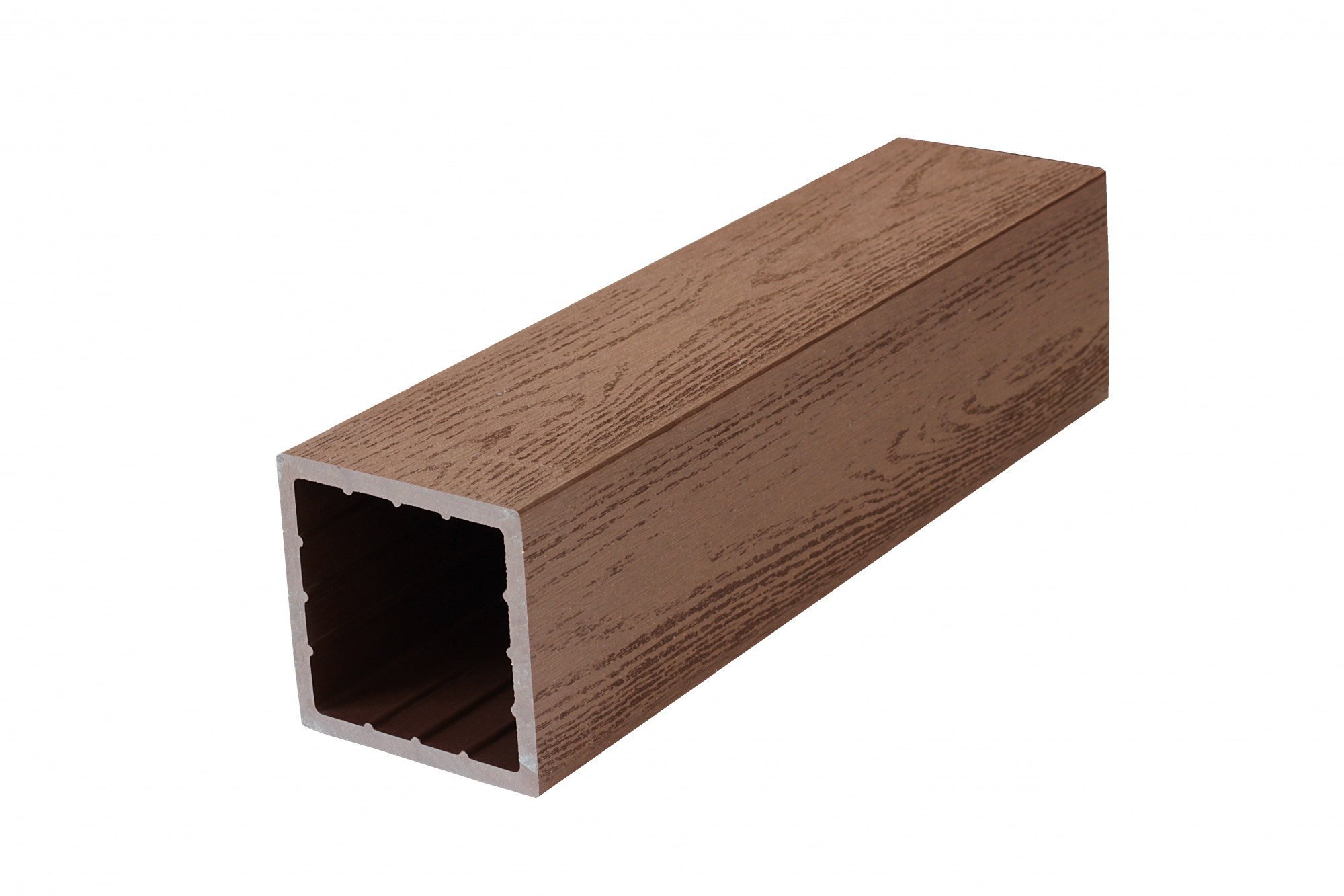 Столб опорный ДПК 100х100 Текстура дерева