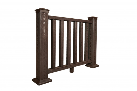 Столб заборный ДПК 120х120 3D тиснение Венге