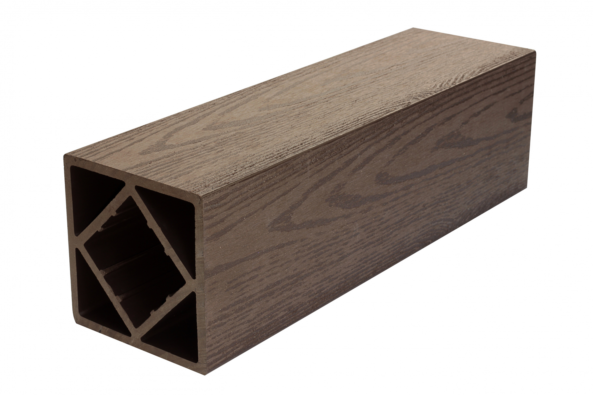 Столб опорный ДПК 120х120 Текстура дерева